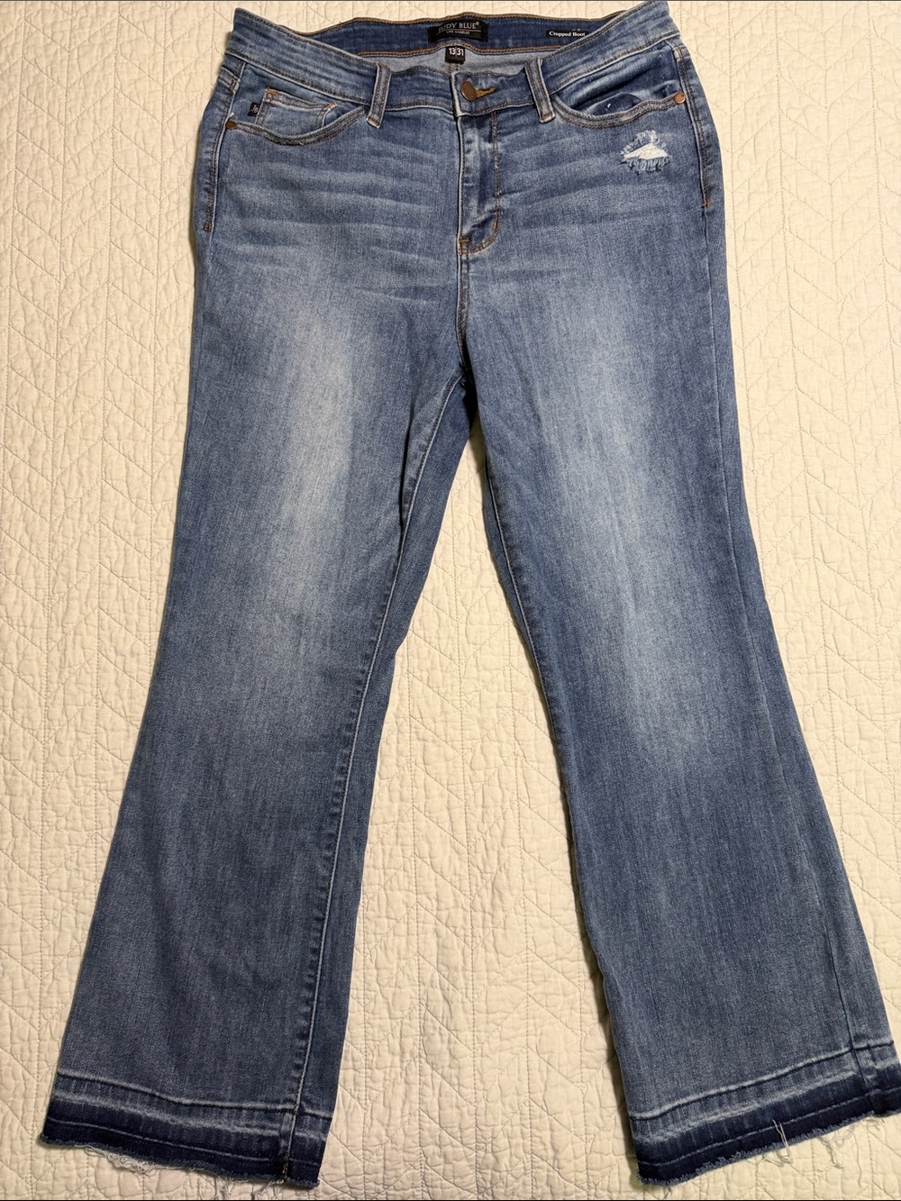Judy Blue Light Blue Cropped Flare Jeans